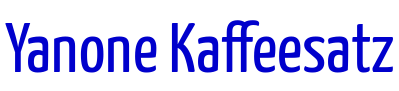 Yanone Kaffeesatz フォント